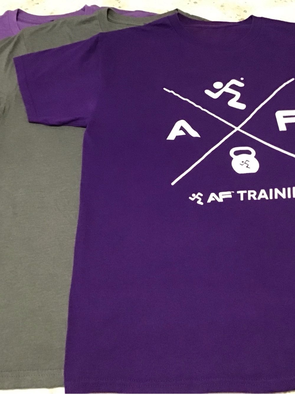 AF Training Purple Short-Sleeve Graphic Tees Set of 3